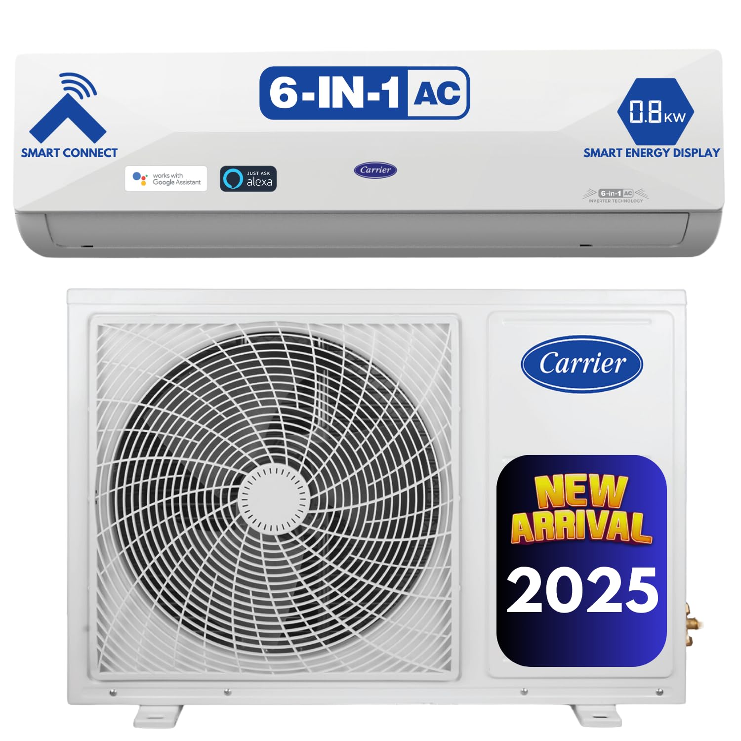 Carrier 2 Ton 5 Star Wi-Fi Smart Flexicool Inverter Split AC (CAI24EE5R35W0)
