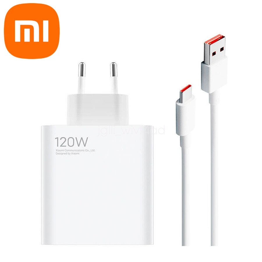 Mi Xiaomi 120W HyperCharge Adapter Combo|Laptops, Tablets & Mobile Charger|(Adapter + USB to Superfast 6A Type C