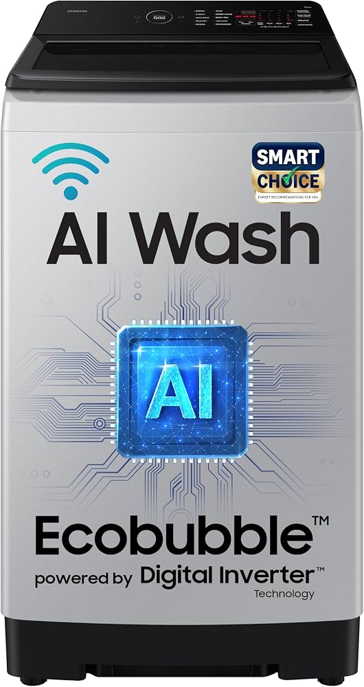 Samsung 8 Kg 5 Star AI Wash Top Load Washing Machine WA80F08S2LTL