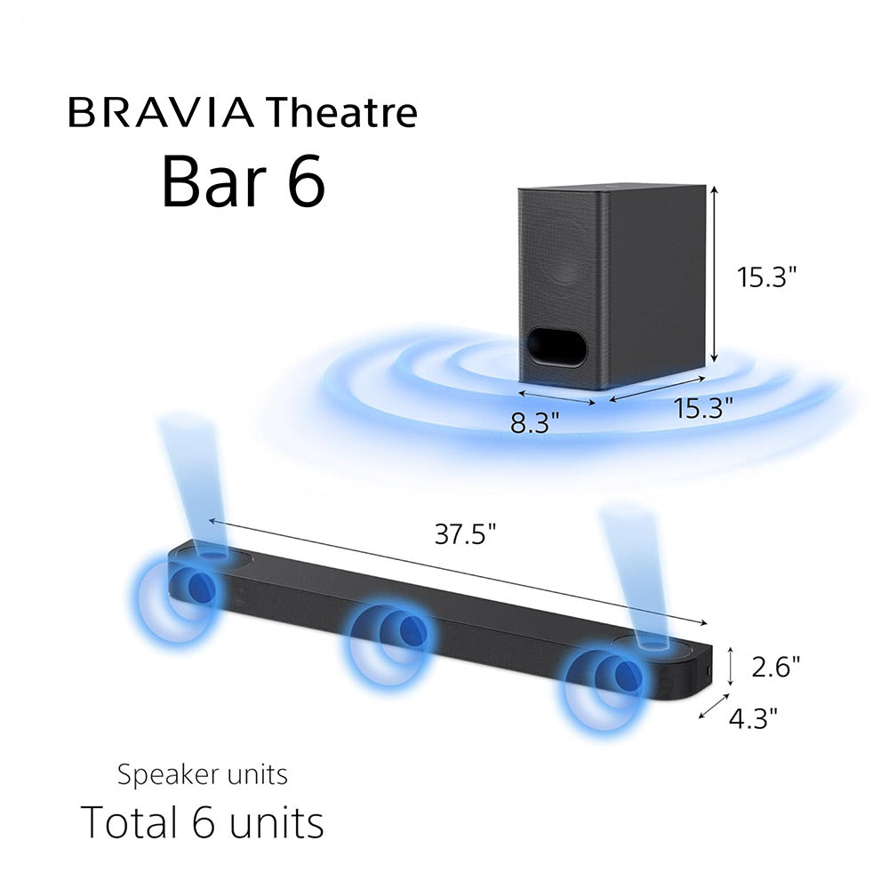 Sony BRAVIA Theatre Bar 6 (HT-B600) – 5.1 Channel Dolby Atmos Soundbar