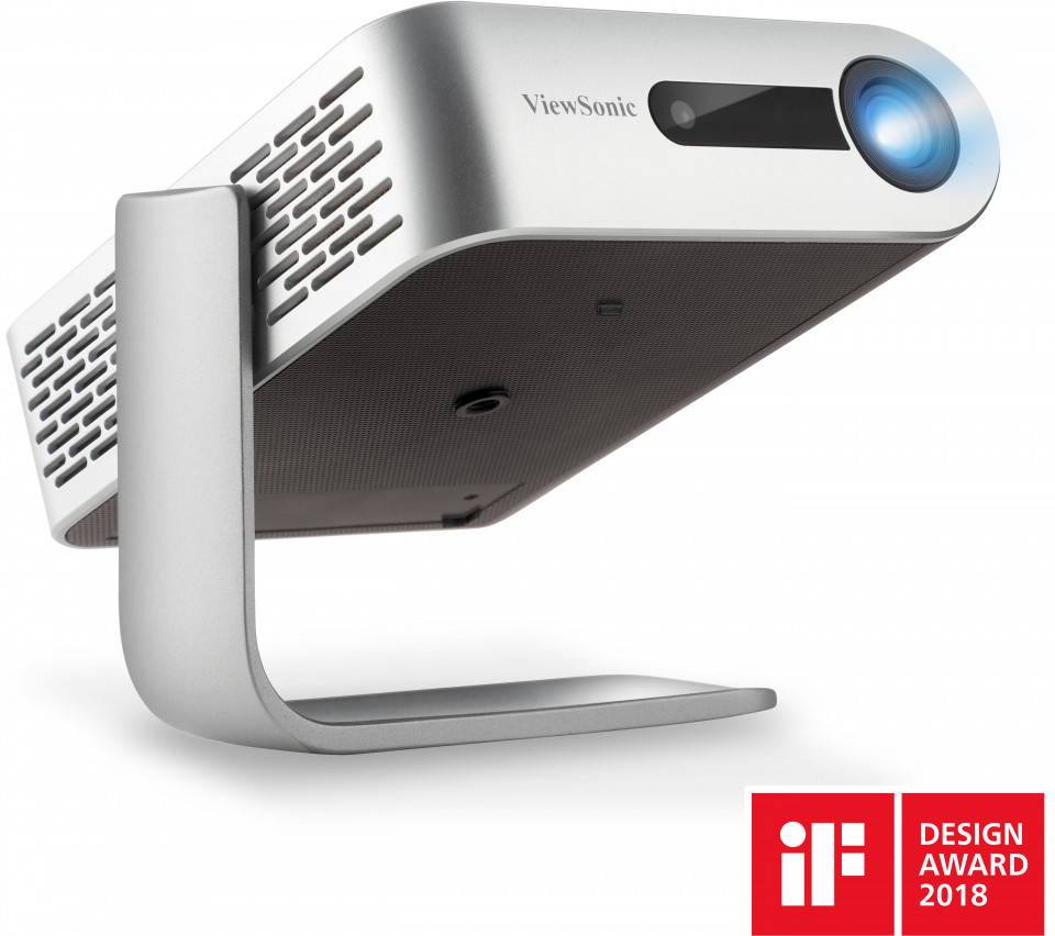 ViewSonic M1+G2 portable smart LED projector with 300 LED lumens brightness, Harman Kardon