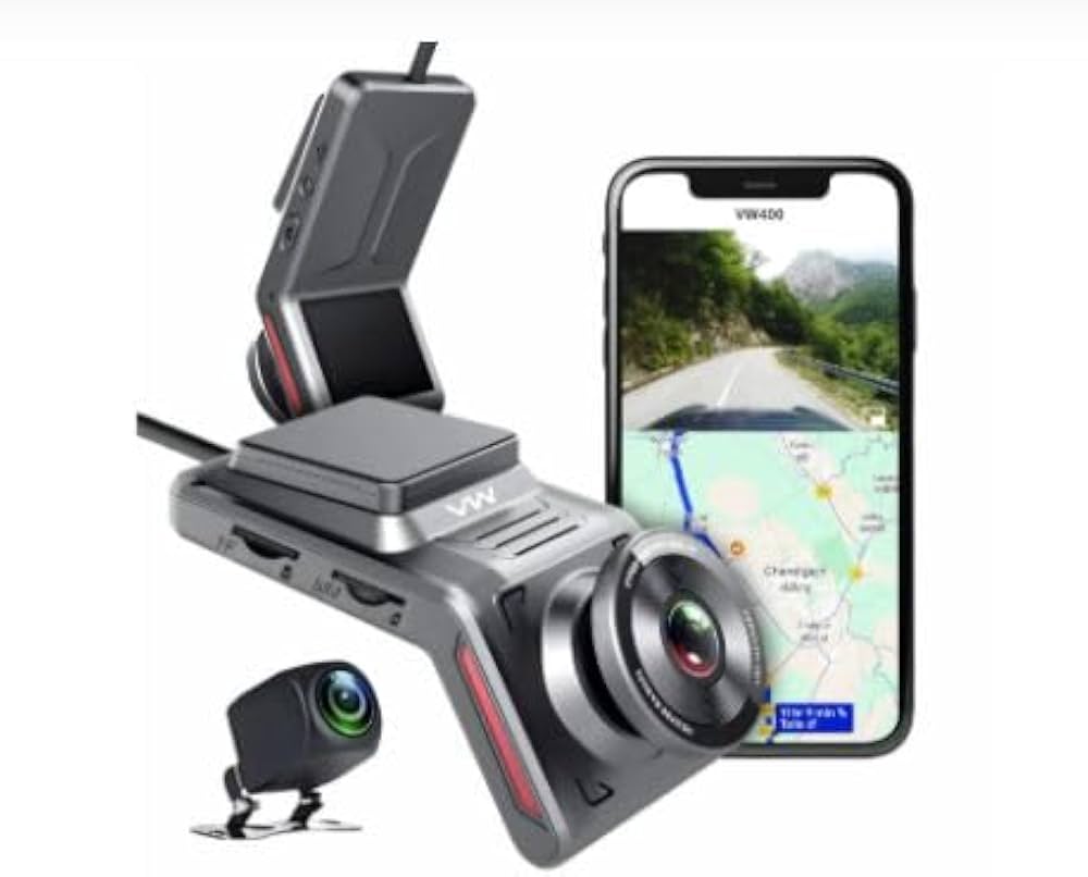 VW400 Dash Camera, 4G Cloud Dash Cam, Front Rear Car Camera