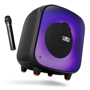 ZEBRONICS Sound Feast 800,Portable Party Bluetooth Speaker,55 Watts,6 Hours Playback,6.5 inch Powerful Driver,Wireless MIC,Karaoke,Mobile Holder,RGB,T