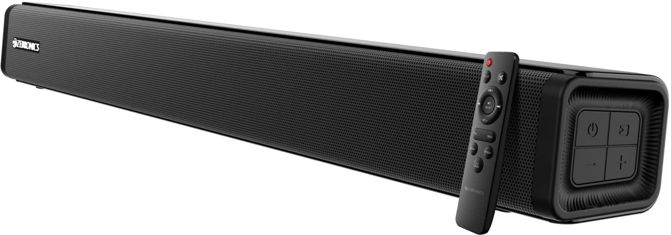 Zebronics ZEB-JUKE BAR 2500 Wireless Bluetooth Single Soundbar With Supporting Wall Mount, USB, AUX, Optical IN & Remote Control. (60 Watt, 2.0 Channe