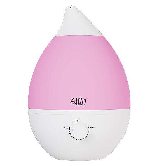 Allin Exporters J40 Ultrasonic Cool Mist Humidifier for Home & Baby Bedrooms | 4L Capacity Adjustable Mist, Auto Shut-Off & Long Runtime |