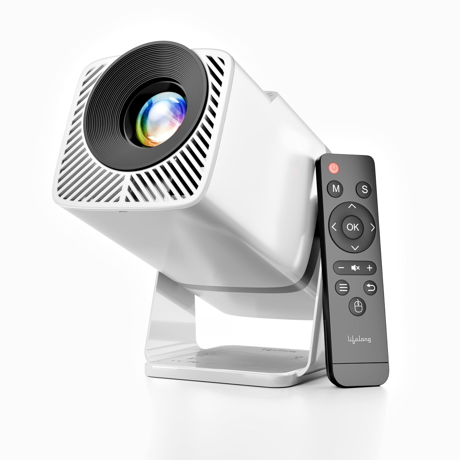 Lifelong Electronics Lightbeam X Smart Projector | Android, 1080P & 4K Ultra HD Support, 2X 3500 Lumens, 720p Native | For Room & Outdoors |